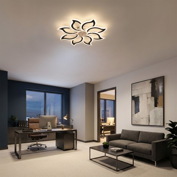 Brilagi - LED Stmívatelný stropní ventilátor LED/44W/230V pr. 90 cm černá + DO