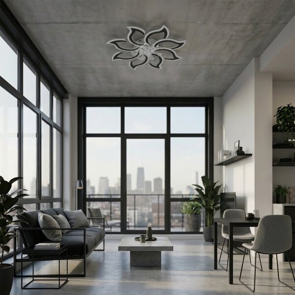 Brilagi - LED Stmívatelný stropní ventilátor LED/44W/230V pr. 90 cm černá + DO