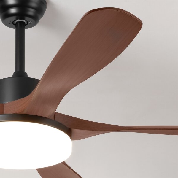Brilagi - LED Stmívatelný stropní ventilátor LED/34W/230V 132 cm černá/hnědá +DO