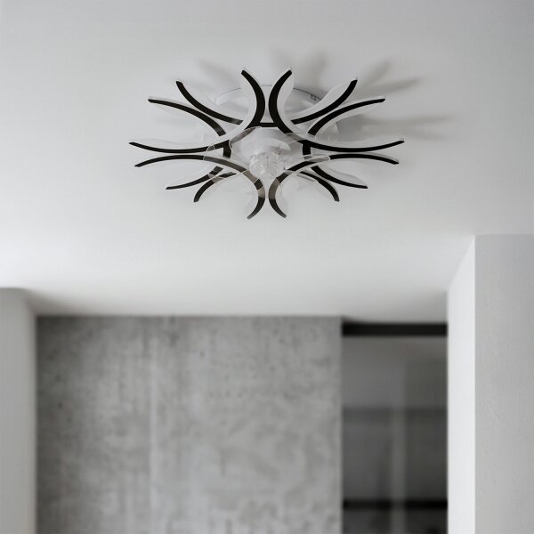 Brilagi - LED Stmívatelný stropní ventilátor LED/70W/230V pr. 76 cm černá + DO