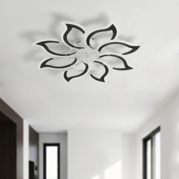 Brilagi - LED Stmívatelný stropní ventilátor LED/44W/230V pr. 90 cm černá + DO