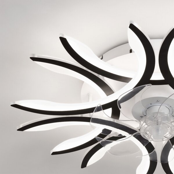 Brilagi - LED Stmívatelný stropní ventilátor LED/70W/230V pr. 76 cm černá + DO
