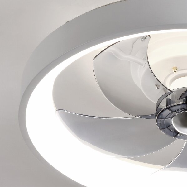 Brilagi - LED Stmívatelný stropní ventilátor LED/34W/230V pr. 50 cm bílá + DO