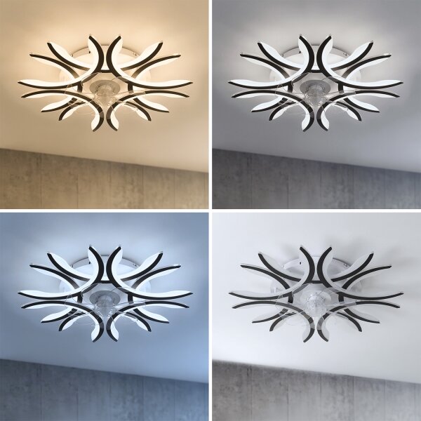 Brilagi - LED Stmívatelný stropní ventilátor LED/70W/230V pr. 76 cm černá + DO