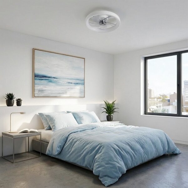 Brilagi - LED Stmívatelný stropní ventilátor LED/34W/230V pr. 50 cm bílá + DO