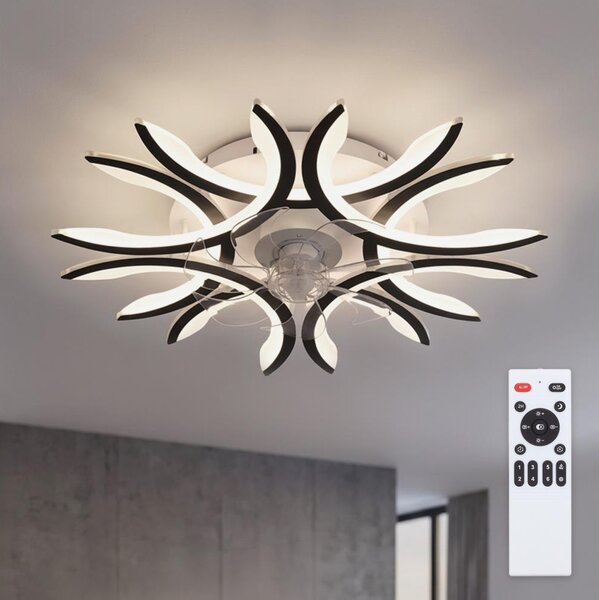 Brilagi - LED Stmívatelný stropní ventilátor LED/70W/230V pr. 76 cm černá + DO