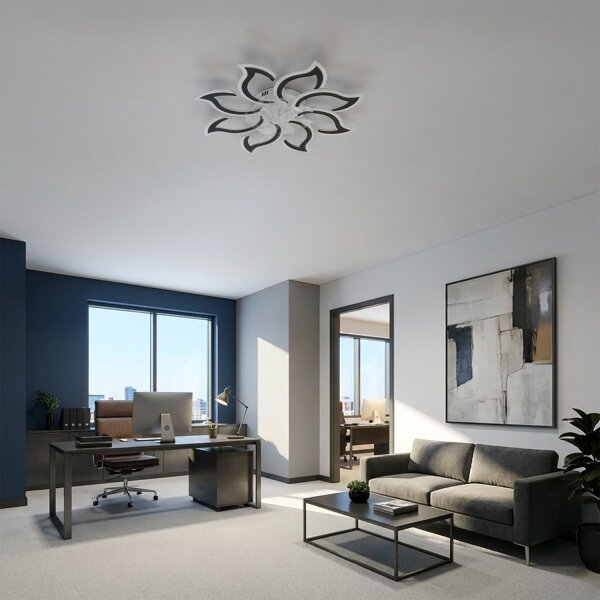 Brilagi - LED Stmívatelný stropní ventilátor LED/44W/230V pr. 90 cm černá + DO