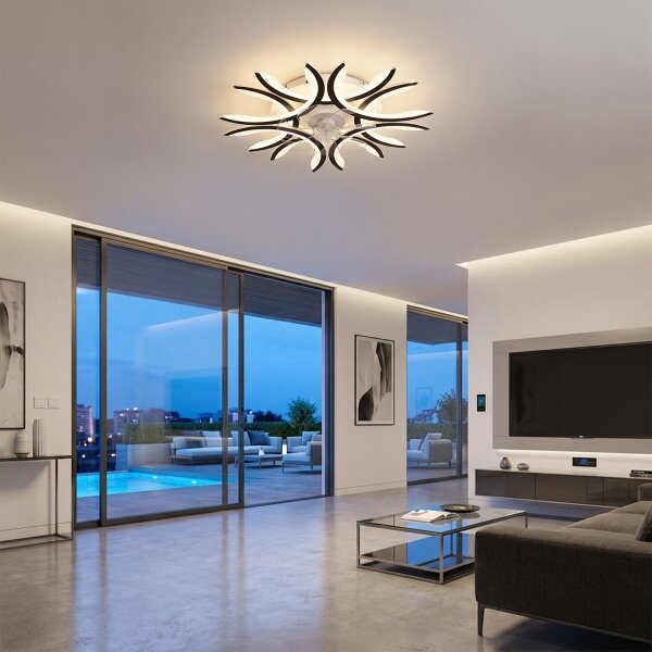 Brilagi - LED Stmívatelný stropní ventilátor LED/70W/230V pr. 76 cm černá + DO