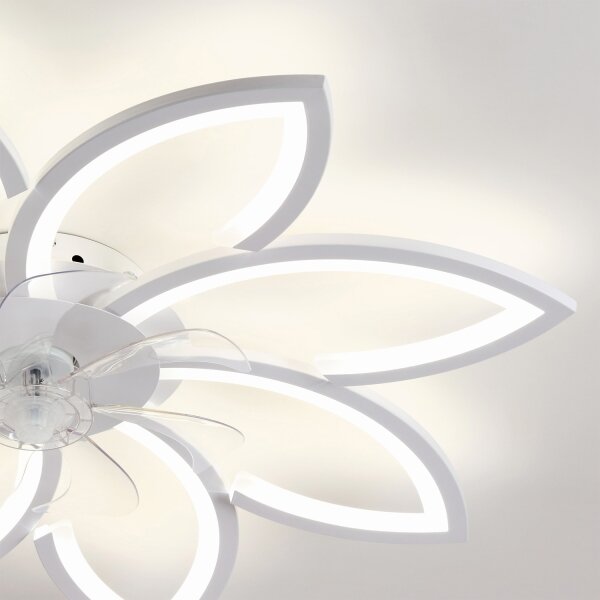 Brilagi - LED Stmívatelný stropní ventilátor LED/43W/230V pr. 90 cm bílá + DO