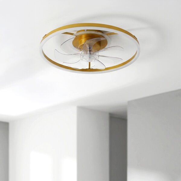 Brilagi - LED Stmívatelný stropní ventilátor LED/66W/230V 55 cm bílá/zlatá + DO