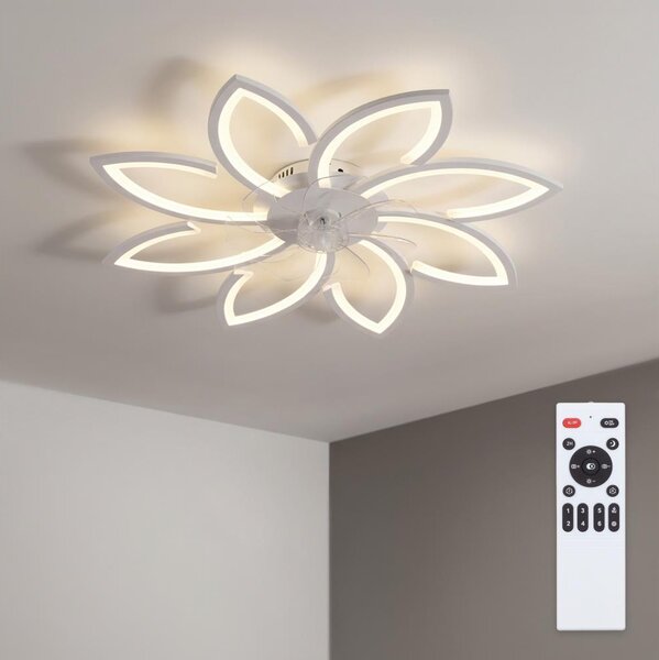 Brilagi - LED Stmívatelný stropní ventilátor LED/43W/230V pr. 90 cm bílá + DO