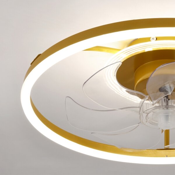 Brilagi - LED Stmívatelný stropní ventilátor LED/66W/230V 55 cm bílá/zlatá + DO