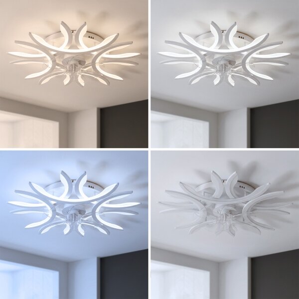 Brilagi - LED Stmívatelný stropní ventilátor LED/70W/230V pr. 76 cm bílá + DO