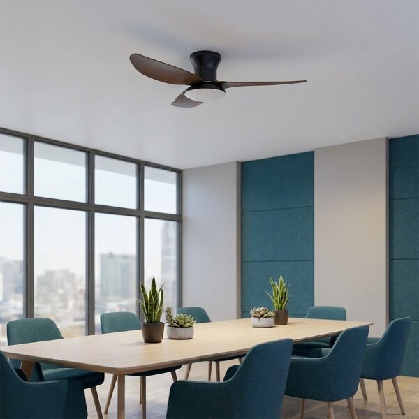 Brilagi - LED Stmívatelný stropní ventilátor LED/38W/230V 100 cm černá/hnědá +DO