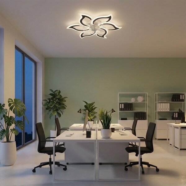 Brilagi - LED Stmívatelný stropní ventilátor LED/34W/230V pr. 83 cm černá + DO
