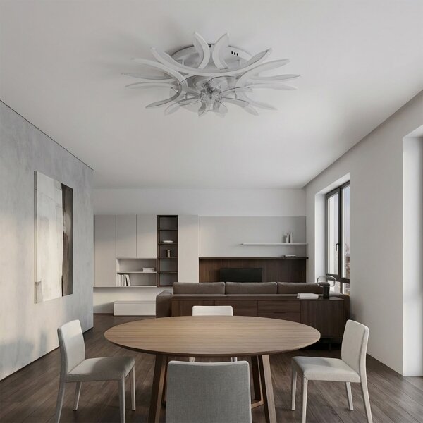 Brilagi - LED Stmívatelný stropní ventilátor LED/70W/230V pr. 76 cm bílá + DO