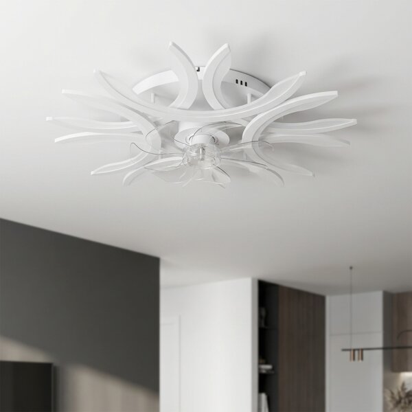 Brilagi - LED Stmívatelný stropní ventilátor LED/70W/230V pr. 76 cm bílá + DO
