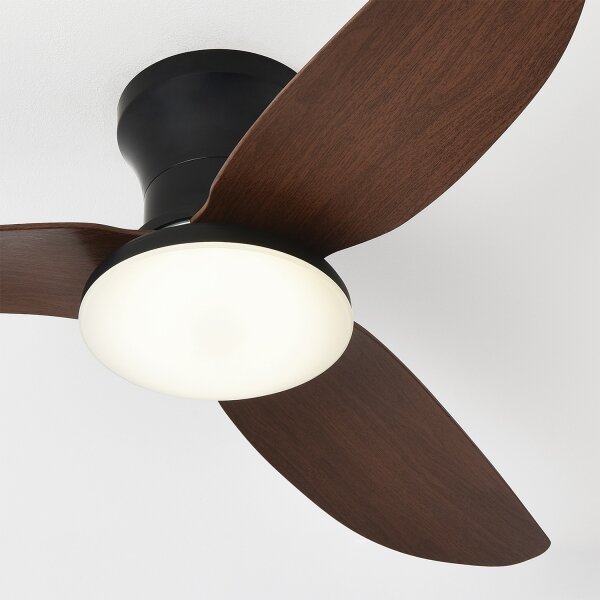 Brilagi - LED Stmívatelný stropní ventilátor LED/38W/230V 100 cm černá/hnědá +DO