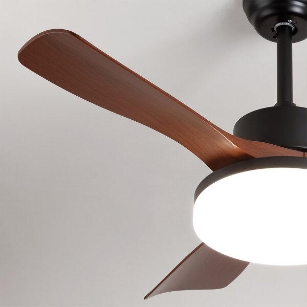 Brilagi - LED Stmívatelný stropní ventilátor LED/34W/230V 106 cm černá/hnědá +DO