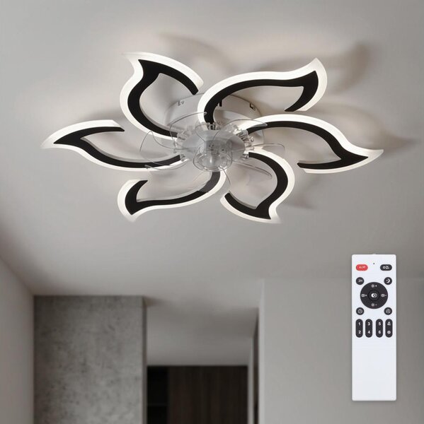 Brilagi - LED Stmívatelný stropní ventilátor LED/34W/230V pr. 83 cm černá + DO