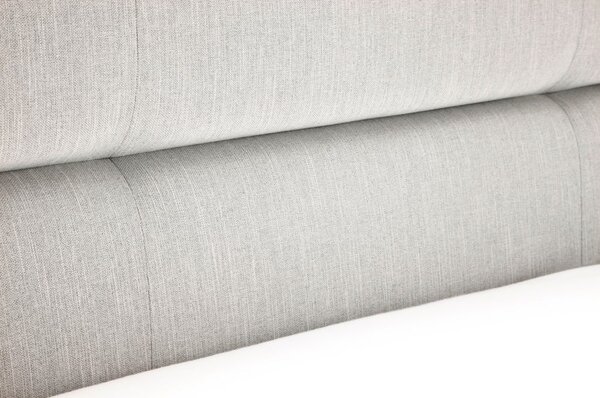 Světle šedá čalouněná dvoulůžková postel s úložným prostorem s roštem 160x200 cm Lotte – Meise Möbel