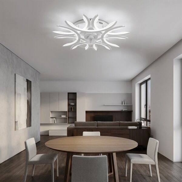 Brilagi - LED Stmívatelný stropní ventilátor LED/70W/230V pr. 76 cm bílá + DO