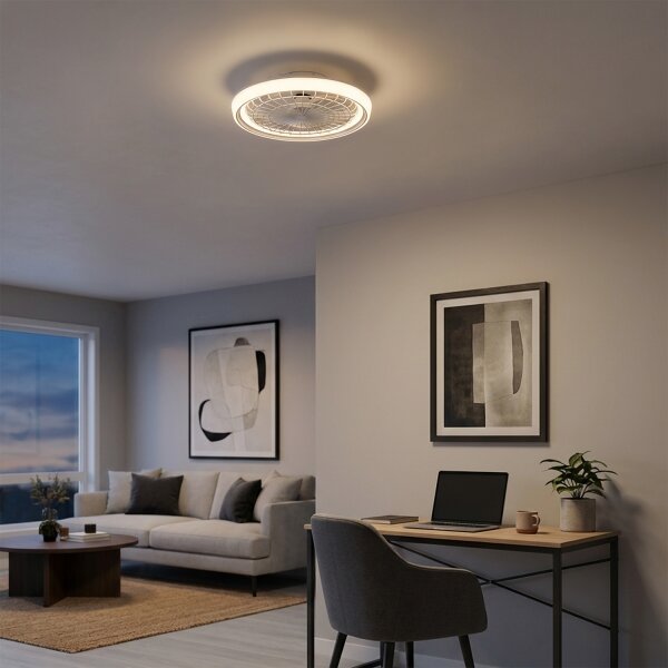 Brilagi - LED Stmívatelný stropní ventilátor LED/40W/230V pr. 48 cm bílá + DO