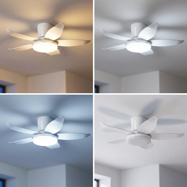Brilagi - LED Stmívatelný stropní ventilátor LED/32W/230V pr. 95 cm bílá + DO