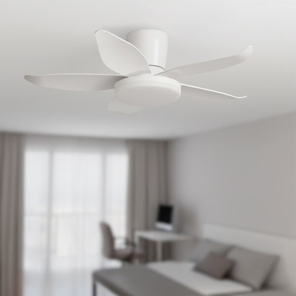 Brilagi - LED Stmívatelný stropní ventilátor LED/32W/230V pr. 95 cm bílá + DO