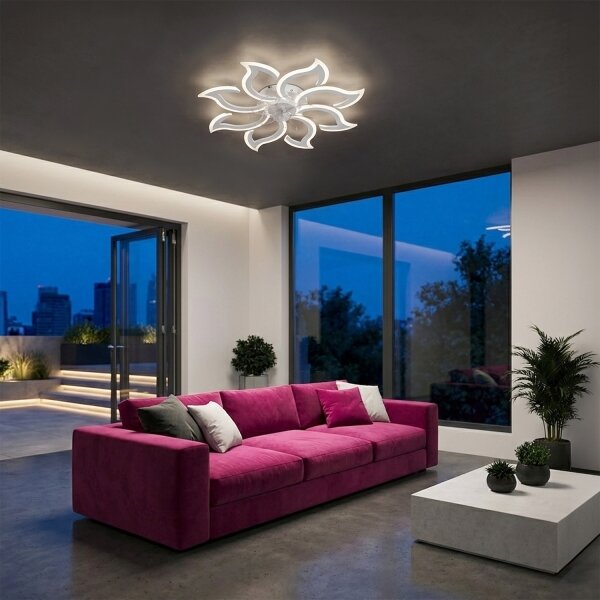 Brilagi - LED Stmívatelný stropní ventilátor LED/44W/230V pr. 90 cm bílá + DO