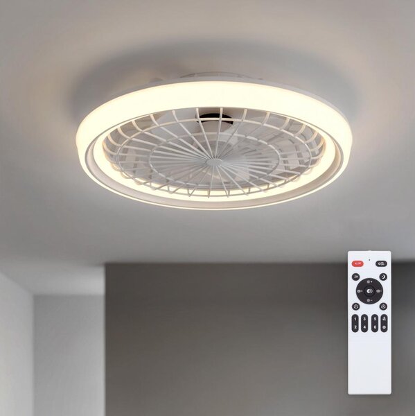 Brilagi - LED Stmívatelný stropní ventilátor LED/40W/230V pr. 48 cm bílá + DO