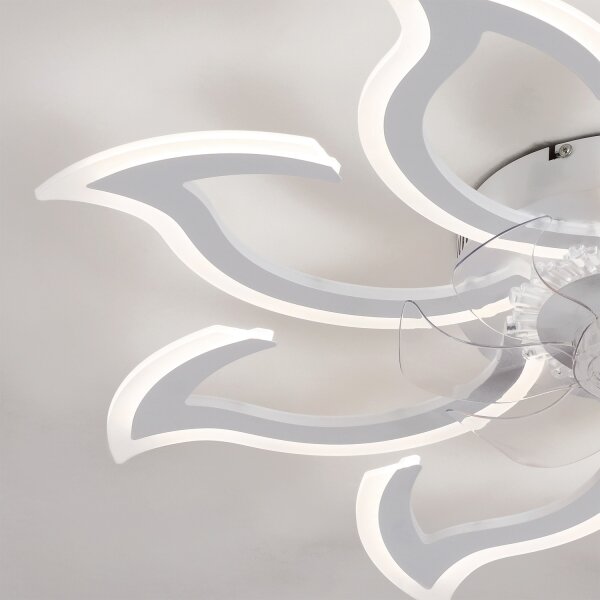 Brilagi - LED Stmívatelný stropní ventilátor LED/44W/230V pr. 90 cm bílá + DO
