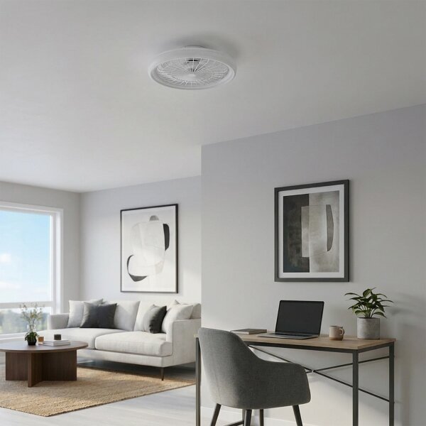 Brilagi - LED Stmívatelný stropní ventilátor LED/40W/230V pr. 48 cm bílá + DO