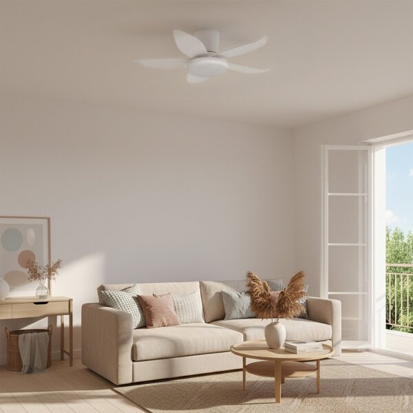 Brilagi - LED Stmívatelný stropní ventilátor LED/32W/230V pr. 95 cm bílá + DO