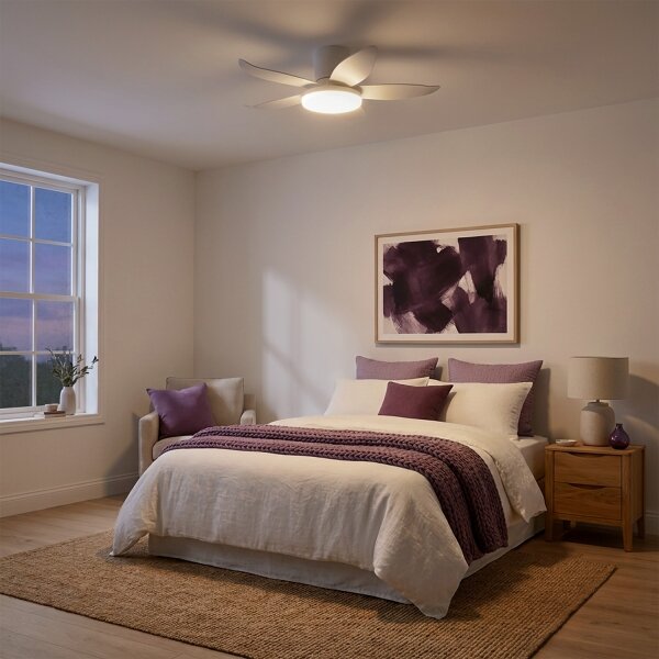 Brilagi - LED Stmívatelný stropní ventilátor LED/32W/230V pr. 95 cm bílá + DO