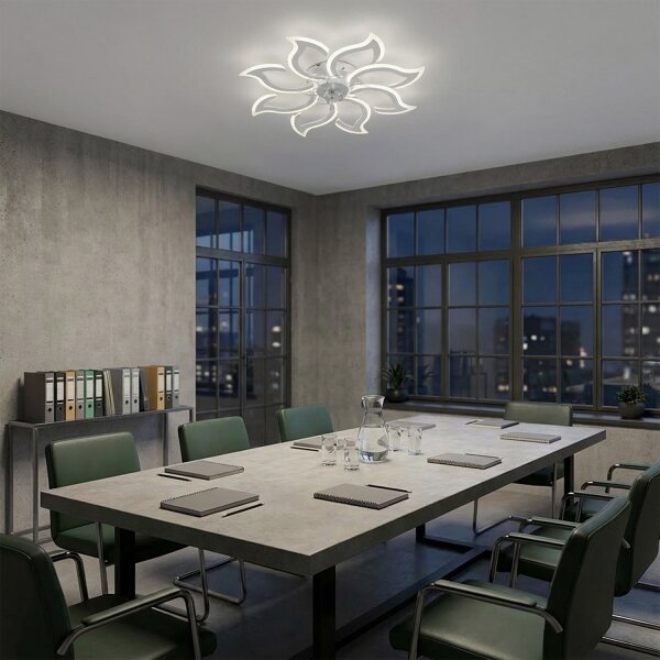 Brilagi - LED Stmívatelný stropní ventilátor LED/44W/230V pr. 90 cm bílá + DO