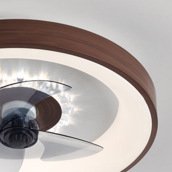 Brilagi - LED Stmívatelný stropní ventilátor LED/34W/230V pr. 46 cm hnědá + DO