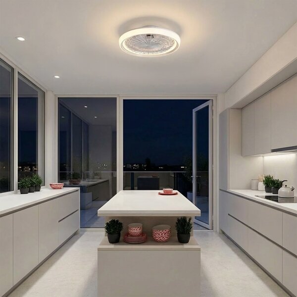 Brilagi - LED Stmívatelný stropní ventilátor LED/40W/230V pr. 48 cm bílá + DO