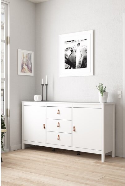 Bílá nízká komoda 151x80 cm Madrid – Tvilum