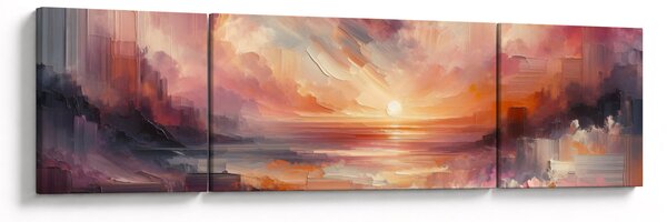 Obraz - Malované červánky (170x50 cm)
