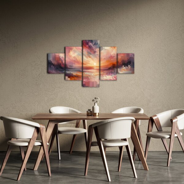 Obraz - Malované červánky (125x70 cm)