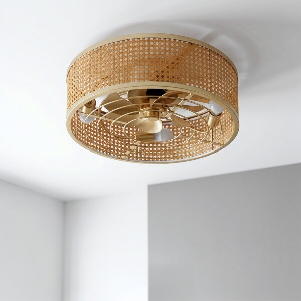 Brilagi - Stropní ventilátor 4xE27/40W/230V pr. 50 cm bambus + DO