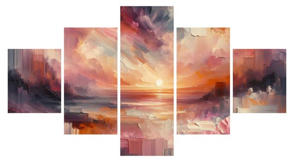 Obraz - Malované červánky (125x70 cm)