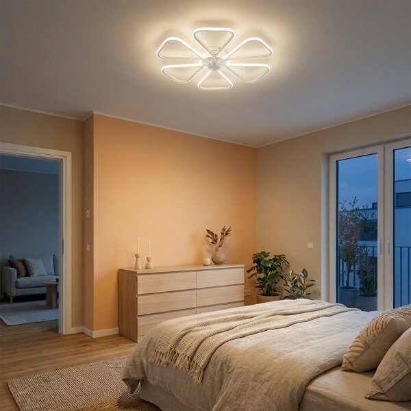 Brilagi - LED Stmívatelný stropní ventilátor LED/38W/230V pr. 76 cm bílá + DO