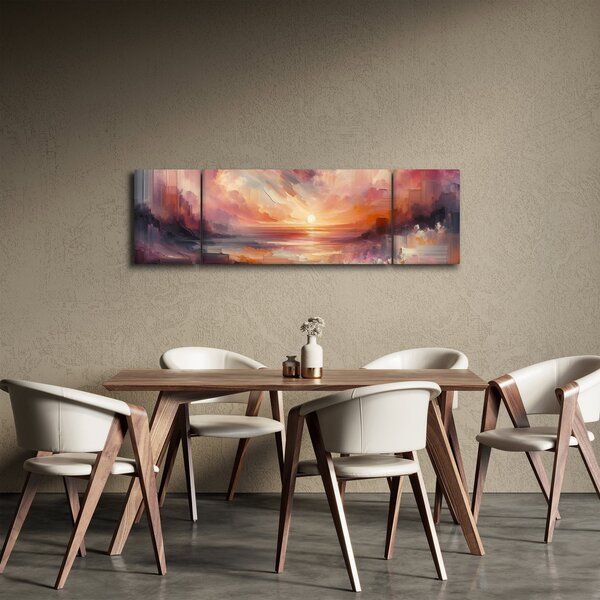 Obraz - Malované červánky (170x50 cm)