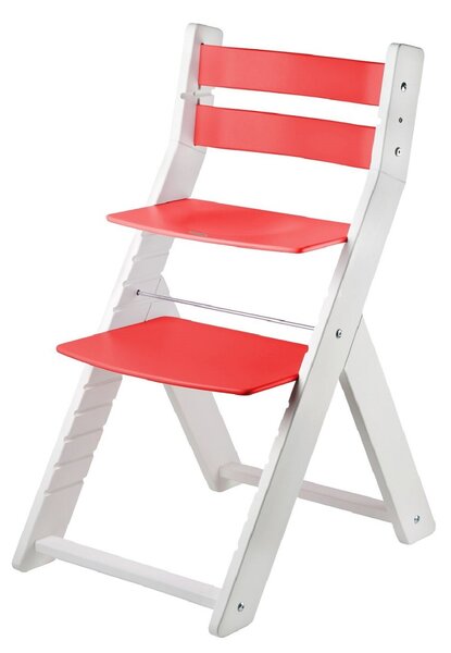 WOOD PARTNER Rostoucí židle SANDY bílá Barva: bílá/červená