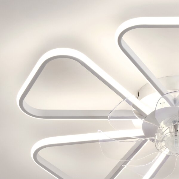 Brilagi - LED Stmívatelný stropní ventilátor LED/38W/230V pr. 76 cm bílá + DO