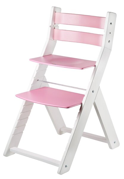WOOD PARTNER Rostoucí židle SANDY bílá Barva: bílá/růžová