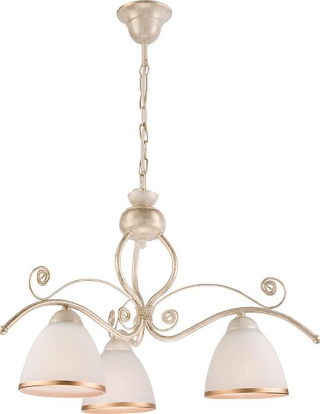 Brilagi - LED Lustr na řetězu ANTICO 3xE27/60W/230V 3000K bílá patina