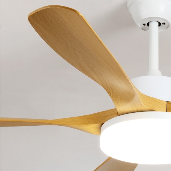 Brilagi - LED Stmívatelný stropní ventilátor LED/34W/230V 132 cm bílá/hnědá + DO